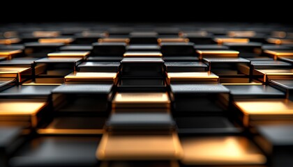 Obraz premium Abstract black and gold geometric background. 