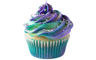 Elegant Cupcake Inspired by Beauty on transparent background PNG.