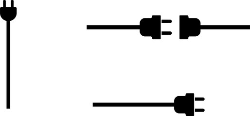 Plug. Electric Plug and Socket. Vector Illustration. Connection and Disconnection Concept.
