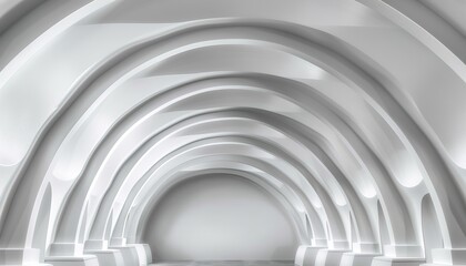 Obraz premium Modern abstract background. Shiny white gradient circle lines. 