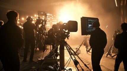 Fototapeta premium Behind the Scenes of Film Production