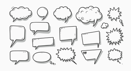 Obraz premium Hand-Drawn Vector in Various Shapes and Styles - Minimalistic Black Line Illustrations