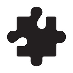 puzzle piece icon silhouette vector illustration