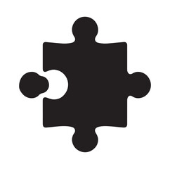 puzzle piece icon silhouette vector illustration