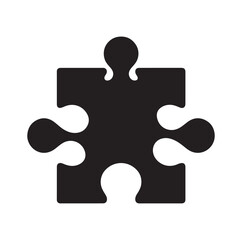 puzzle piece icon silhouette vector illustration