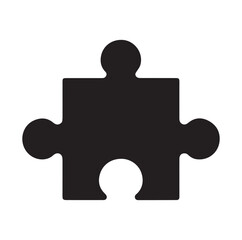 puzzle piece icon silhouette vector illustration