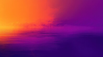 Obraz premium Vibrant Sunset Hues Over Calm Ocean Waters