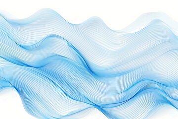 Fototapeta premium blurred gradient background transitioning smoothly from white to blue, evoking calmness, purity, and tranquility, Elegant Flowing Fabric in Soft Blue Tones Captured in Artistic Composition, 