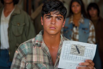 Student taking practice quizzes or tests