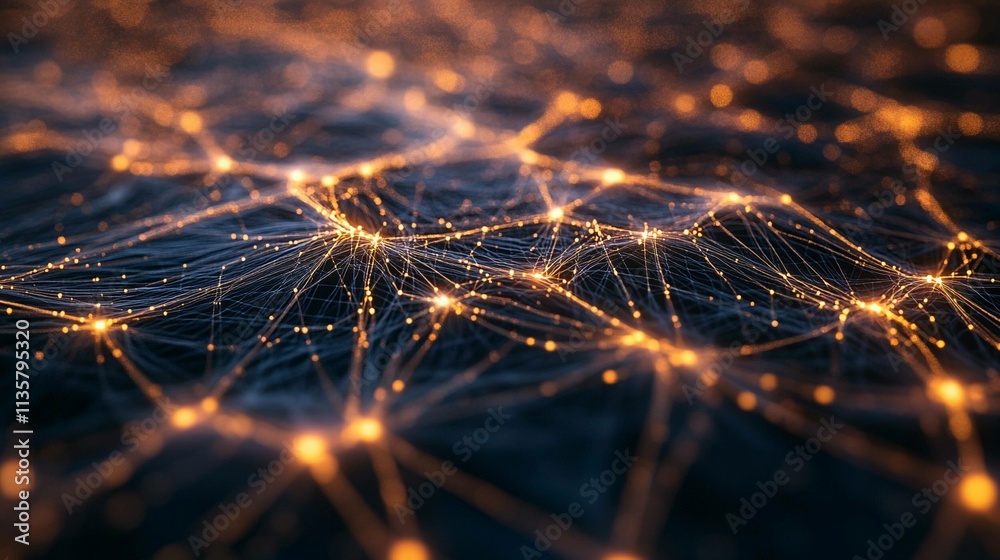 Poster visual representation of neural networks showcasing interconnected data pathways