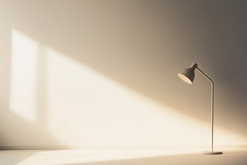 minimalist light fixture casting soft glow in simple room