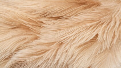 Soft Pastel Beige Fur Texture Background AI Generated