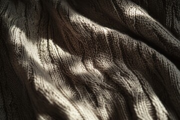 Textured Knit Fabric Draped in Soft Light