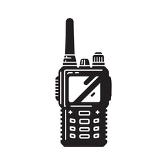 walkie talkie silhouette vector illustration