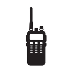 walkie talkie silhouette vector illustration