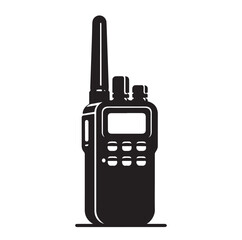 walkie talkie silhouette vector illustration