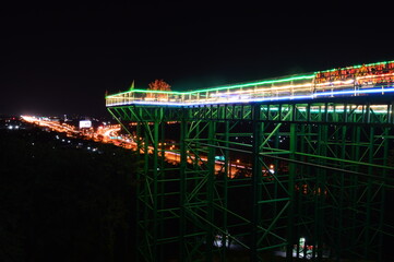 night light at Skywalk Wat Doi Ti, Lamphun Province, Thailand