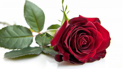 red rose isolated on white
