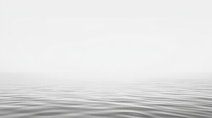 Obraz premium A calm water surface with a smooth texture and subtle ripples, isolated on a clean white backdrop