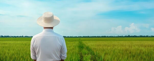 Climate Change concept. A government official inspecting a climate-smart agricultural project in a rural region, climate change food security, policy-driven adaptation