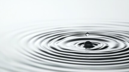 A close-up of tiny water ripples with bright highlights and soft motion, creating a natural texture, on white