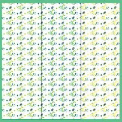 Green color pattern template. Vector Pattern.