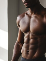 Man's chest and abs