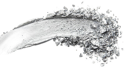 Eye-Catching Silver Highlighter in Makeup on transparent background PNG.