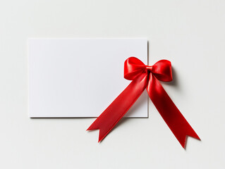 card with ribbon