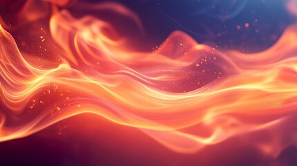 Obraz premium Fiery Abstract Background: Orange and Red Energy Waves