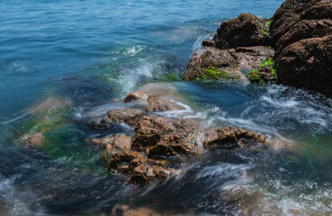 waves and rocks