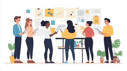 Obraz premium Diverse group generating ideas