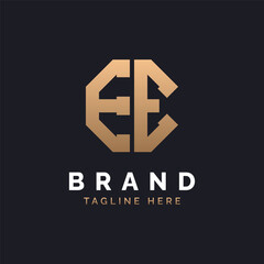 EE Logo Design. Modern, Minimal, Elegant and Luxury EE Logo. Alphabet Letter EE Logo Design for Brand Corporate Business Identity.