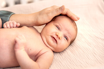 Newborn baby girl. Newborn baby close-up.