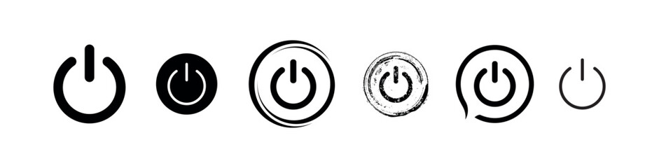 start button icon on white background	