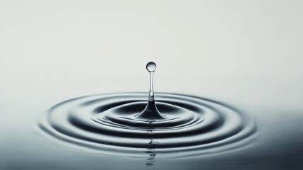 Crystal-clear water with soft, concentric ripple patterns, creating a balanced and open design.