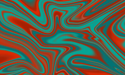 A vibrant, abstract background with a swirling, marbled pattern in shades of turquoise and orange.