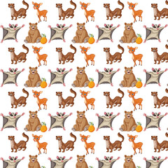 Naklejka premium seamless pattern with animals