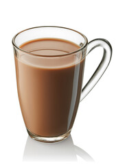glass cup of hot chocolate