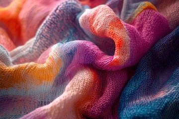 Colorful Knitted Fabric Texture Abstract Design