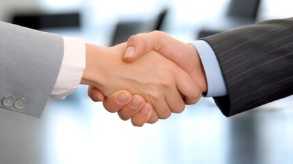 A Firm Handshake: Symbol of Business Partnership and Agreement