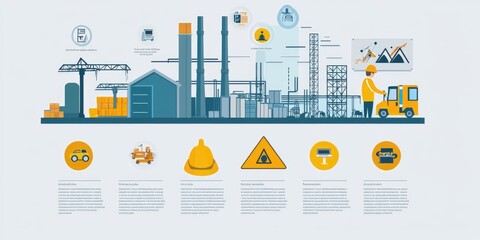 An infographic outlining workplace safety tips with icons and examples.