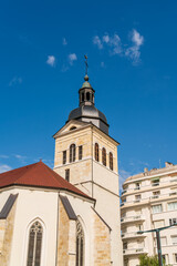 Annecy, France. Church of St. Mauritius. Summer day