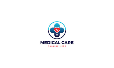 Professional Innovative Unique Modern Medical Care Branding Logos Vector, Adaptive Designs for Medical Healthcare Wellness Services