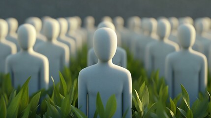 Fototapeta premium Solemn Memorial Service Exploring Innovative Travel Concepts in a Serene 3D