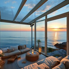 Fototapeta premium Harmony of Space and Light in Modern Living