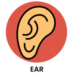 Ear Icon. Medical Icon.