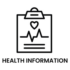 Health chart notes icon. Medical icon