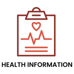 Health chart notes icon. Medical icon