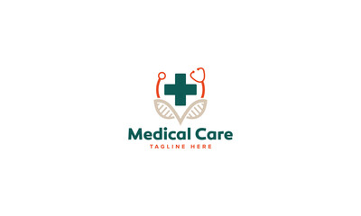Professional Innovative Unique Modern Medical Care Branding Logos Vector, Adaptive Designs for Medical Healthcare Wellness Services